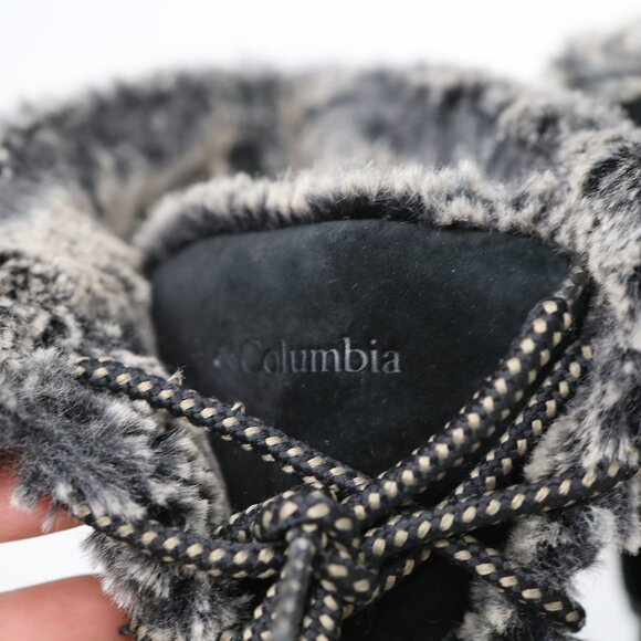 Columbia Lavela II Suede Winter Snow Boots Waterproof Thinsulate Black Faux Fur - Picture 9 of 12